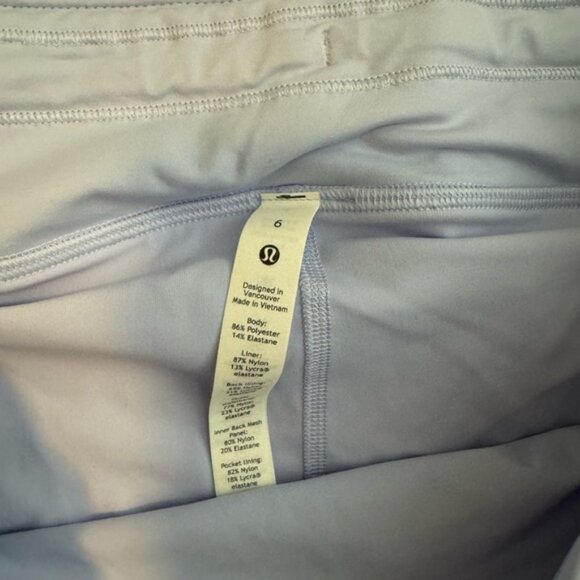 Lululemon Athletica PLAY OFF THE PLEATS TENNIS SKIRT BLUE DAYDREAM SIZE 6 NWT - Picture 7 of 8